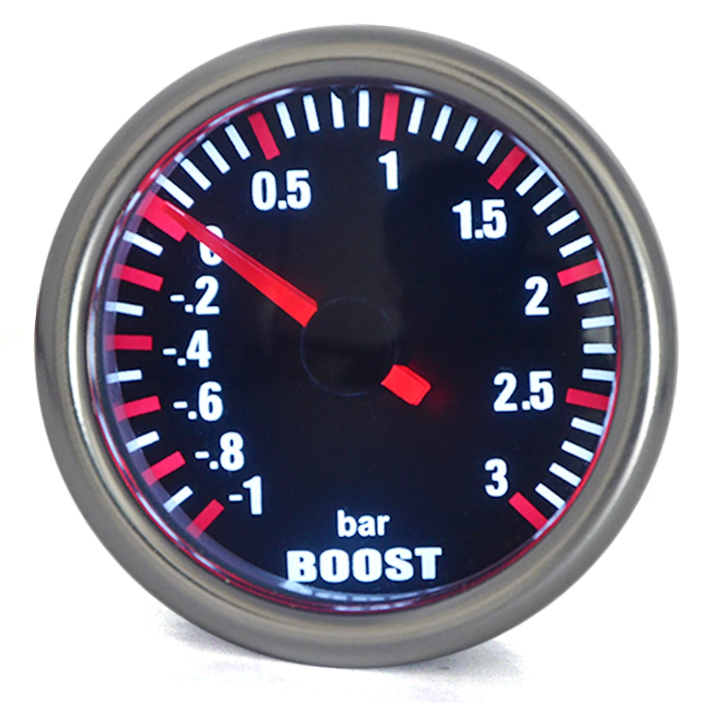 DRAGON GAUGE3.0 BAR  2"52MM Boost Turbo Gauge Mechanical Meter Auto White LED