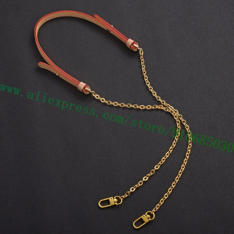 Top Quality Vegetable Tanned Leather Silvery Metal Chain Shoulder Strap For Designer Women Handbag Lady Bag Parts Substitute