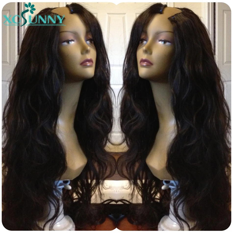 Парик из натуральных человеческих волос с U образной кутикулой перуанские волосы