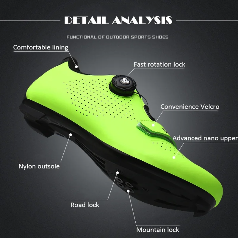 Murah Sepatu Bersepeda Sepeda MTB Baru Sneakers Bersepeda Mengunci Sendiri Pria Wanita Sepatu Bersepeda Sejuk Sol Nilon Sneakers Flat Mtb