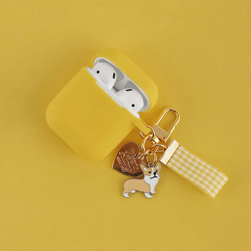 

Cute Angel Girl Astronaut Keychain For Airpods 1 2 Case Silicone Earphone Bluetooth Wireless Protective Case With Pearl Flower