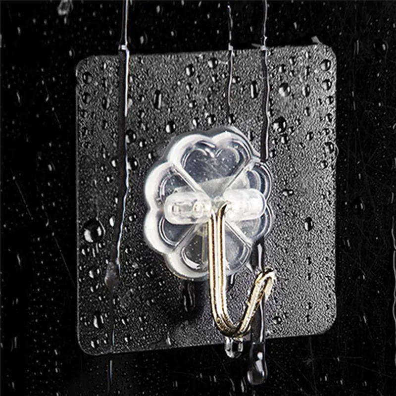 

10/20PCS Strong Transparent Suction Cup Sucker Wall Hooks Hanger For Kitchen Bathroom 6*6cm Wall Hooks