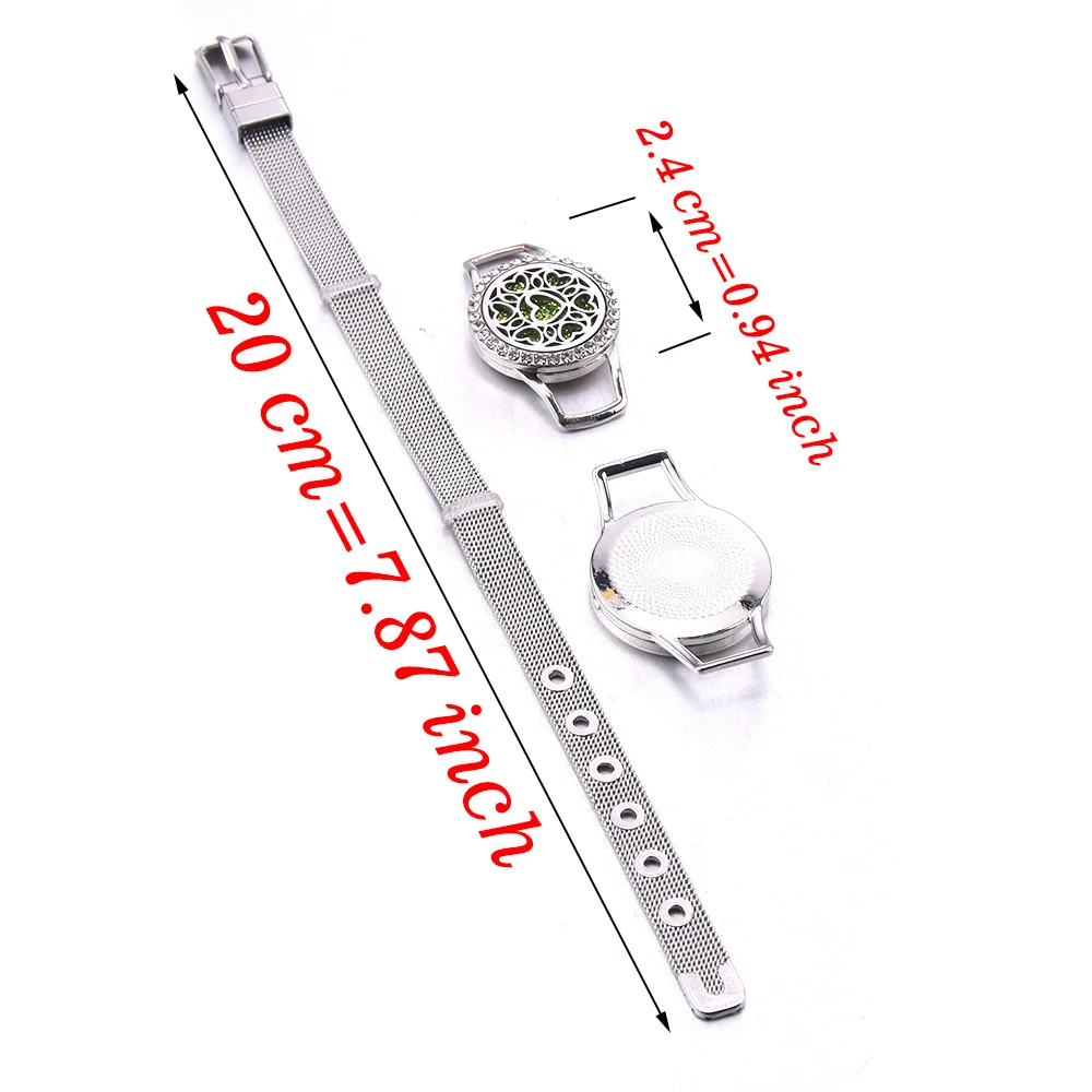 Браслет стразы в форме сердца из высококачественной нержавеющей стали