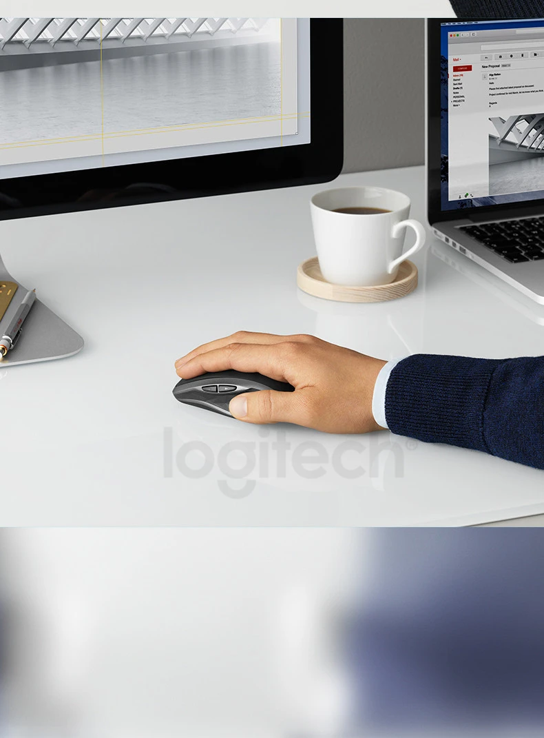 Logitech MX в любом месте 2S 2,4 ГГц Беспроводной Мышь 4000 Точек на дюйм Перезаряжаемые Bluetooth игровой мыши Двойное Подключение Мышь мульти-устройства Топ