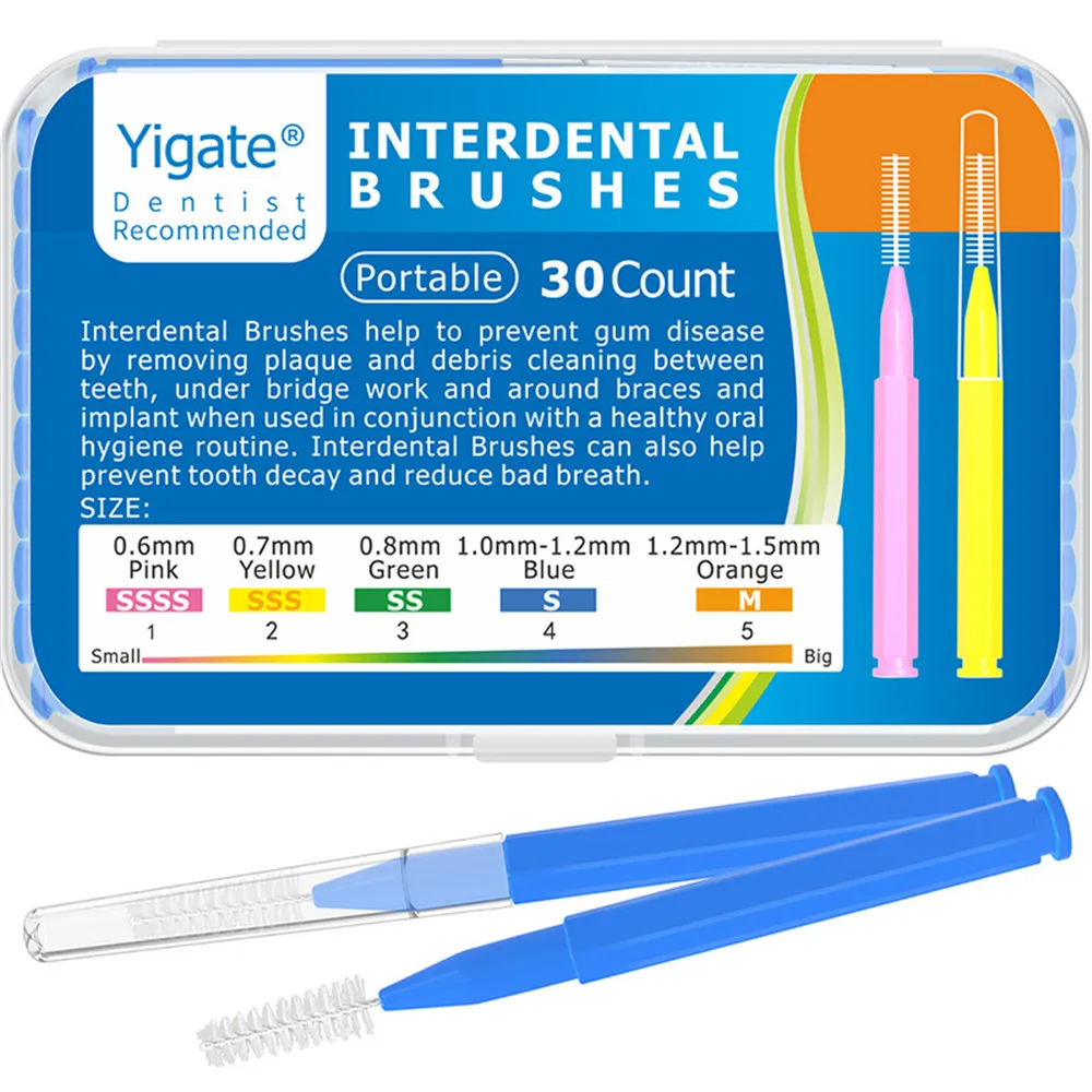 

30Pcs/set I Shaped Interdental Brush Orthodontic Dental Teeth Brush Floss Interdental Cleaners Toothpick Oral Care Tool