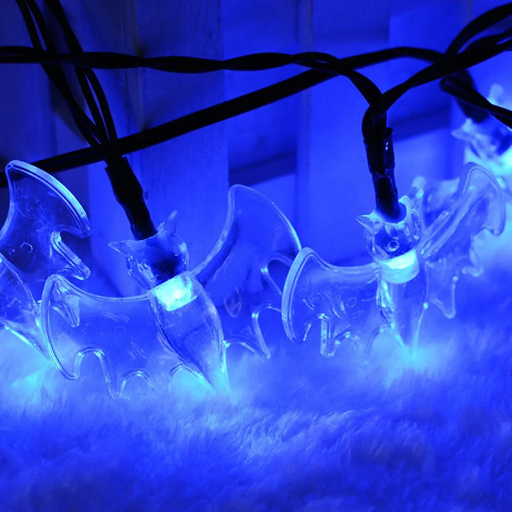 

Solar 30 LEDs Bat Shape String Light Halloween Decorations Colorful Light Blue/Warm White/Colorful/Pure white
