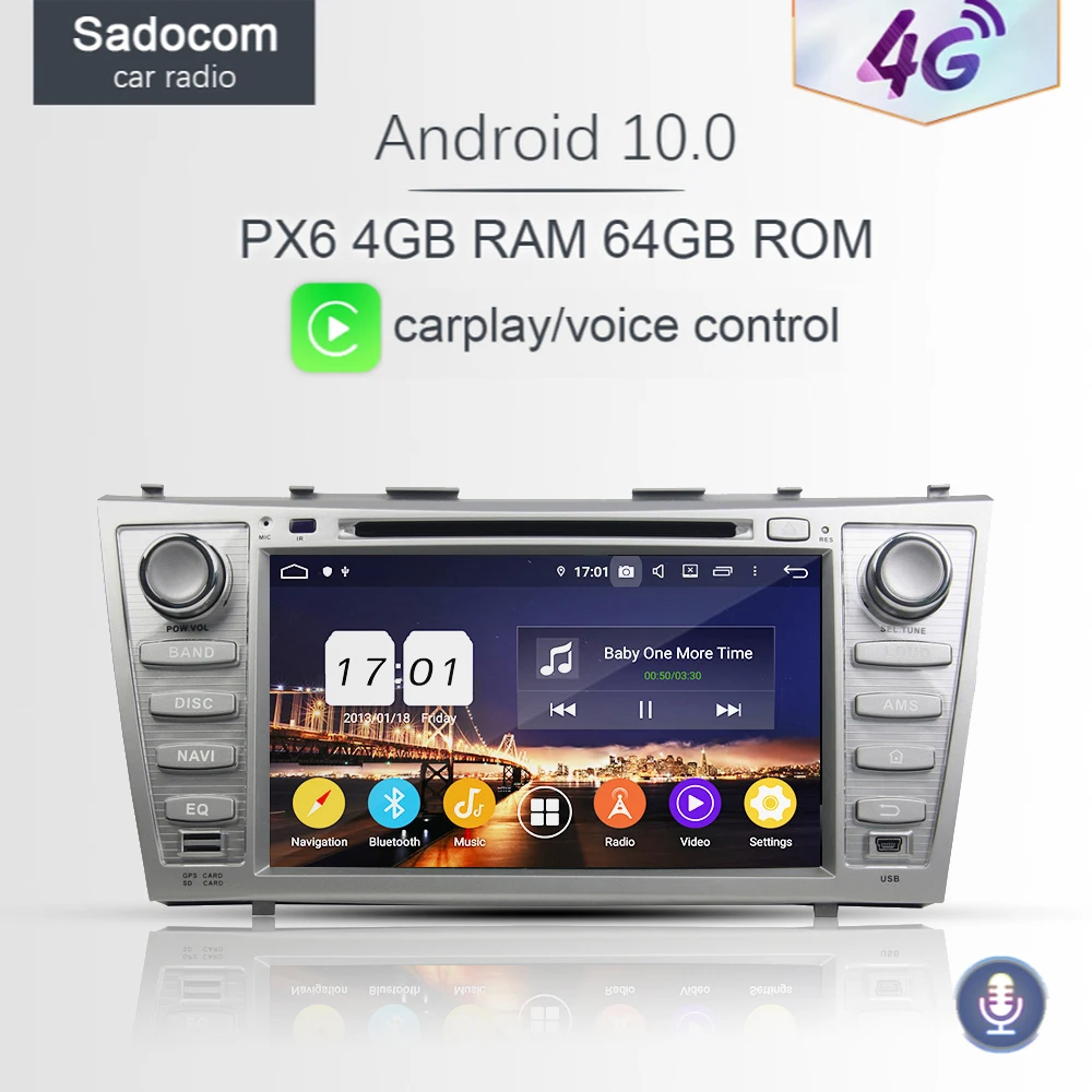 720P PX6 DSP TDA7851 8 &quotAndroid 9 0 автомобильный dvd плеер 4 Гб + 64 ядер Wifi Автомагнитола 5 для