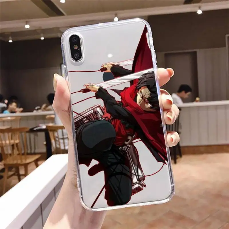 

Attack on Titan hot anime Phone Case Transparent soft For iphone 5 5s 5c se 6 6s 7 8 11 12 plus mini x xs xr pro max