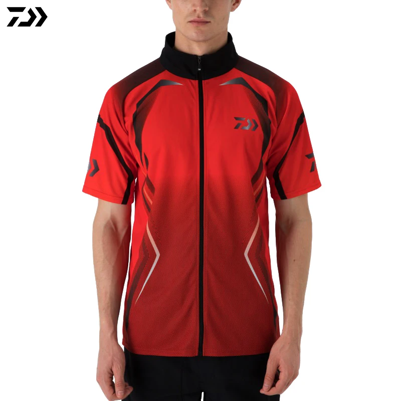 Daiwa одежда футболка для рыбалки летняя быстросохнущая анти пот Защита от УФ лучей