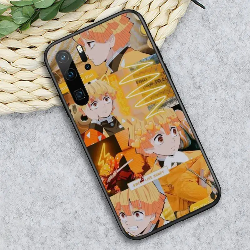 

Agatsuma Zenitsu demon slayer Phone Case For Huawei honor Mate P 10 20 30 40 i 9 8 pro x Lite smart 2019 nova 5t