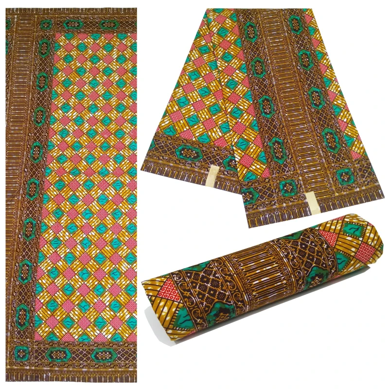 Оптовая продажа африканская натуральная восковая ткань для африканской одежды
