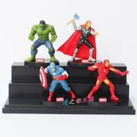 genuine action figure q version the avengers 2 steve rogers hulk iron man doll ornament model toy