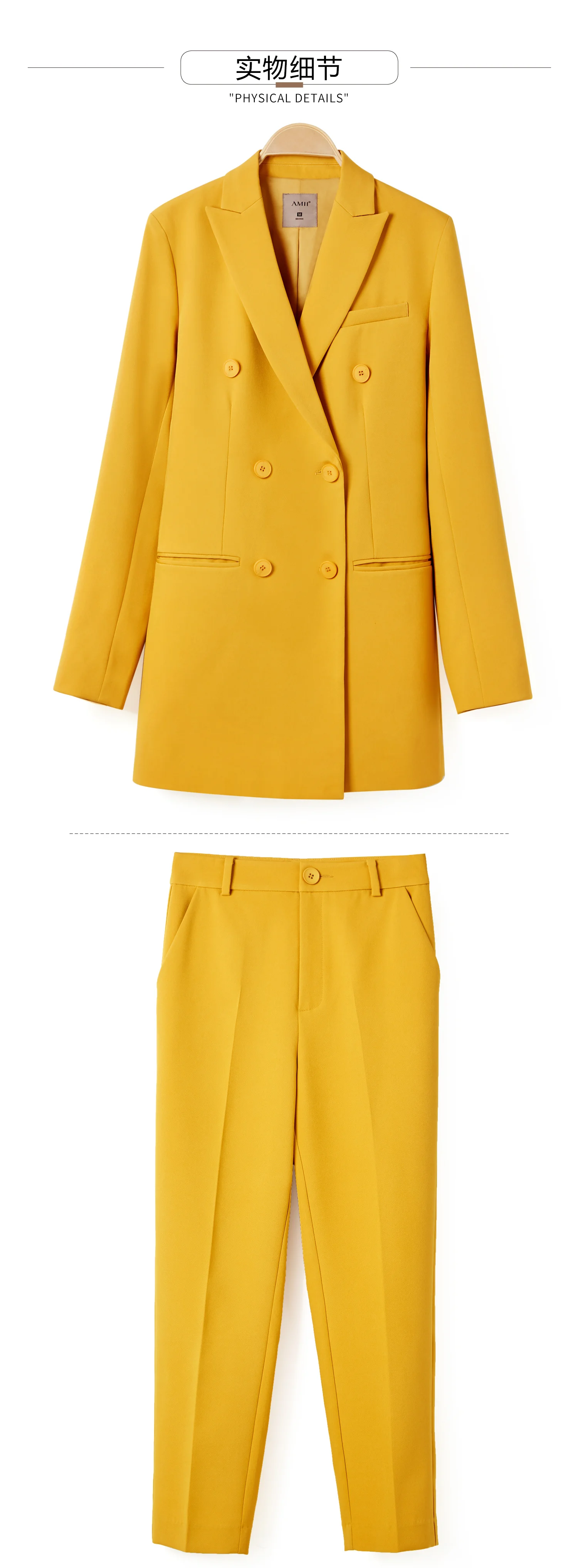 Amii Minimal Western Style Outerwear Pants Shorts Professional Suit Women New Autumn leisure suit Two-Piece Set
