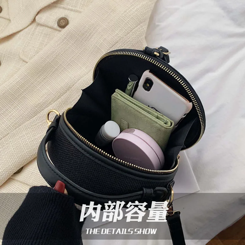 Универсальная сумка для телефона кожаная круглая дизайнерская через плечо