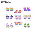 Серьги-гвоздики женские, из акрила и смолы, 2021