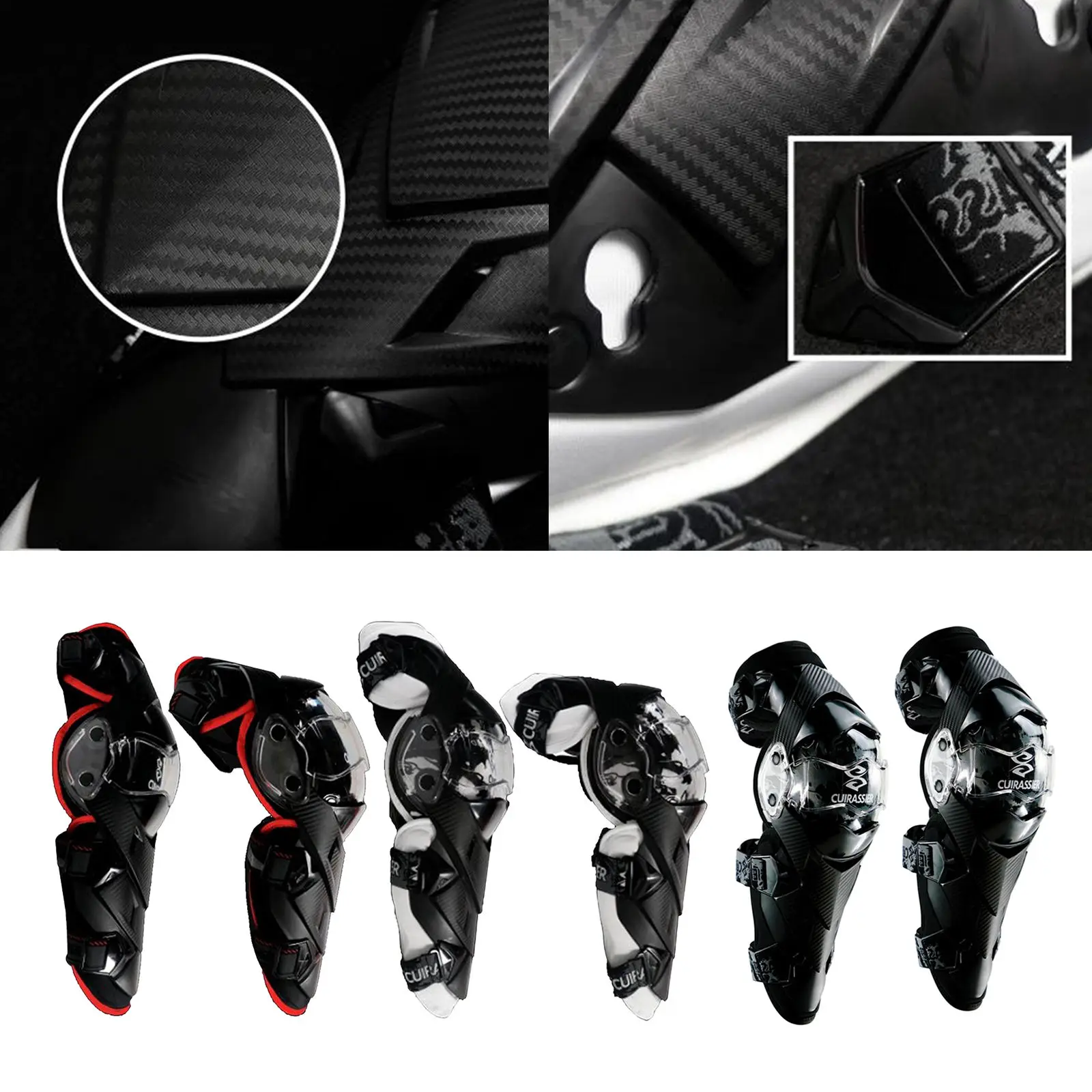

1 Pair of Motocross Elbow Knee Shin Guard Pads Adjustable Size Protector Motorcycle Bicycle/Cycling/Racing/Ski/Roller Skating