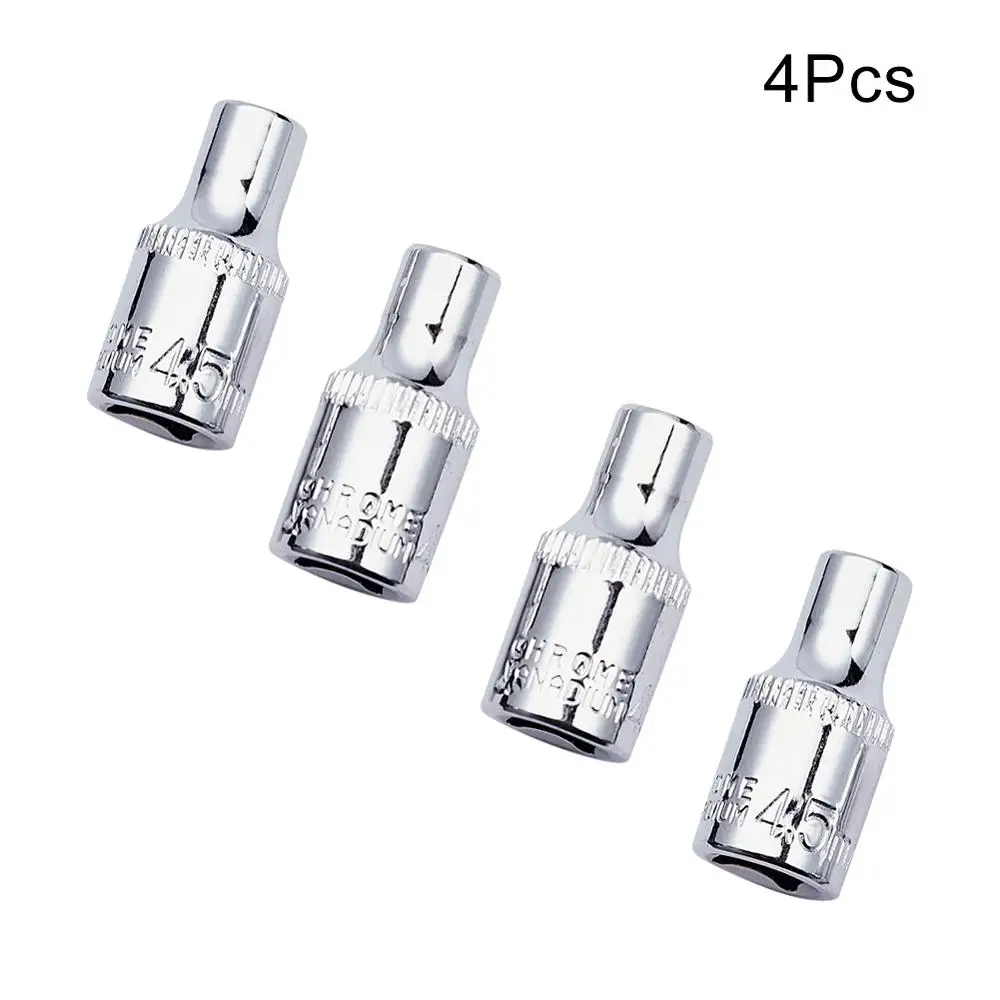 Utoolmart 4-14mm 1/4" Drive Socket Set Axle Nut Hex Chrome-vanadium Steel 6-point Pneumatic Head Wrench Sleeve 2pcs/4pcs | Инструменты
