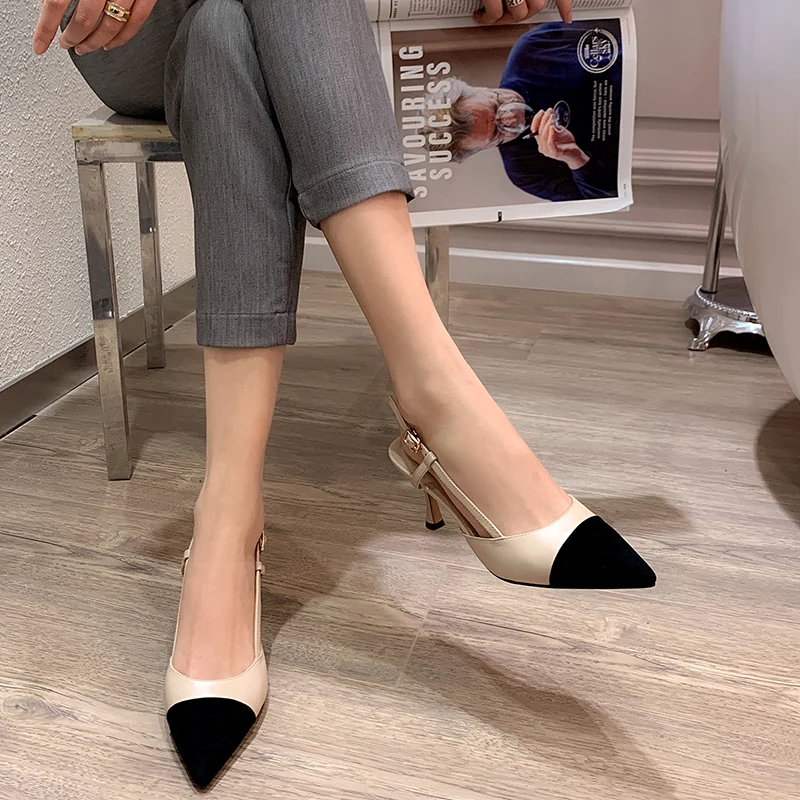 Женские разноцветные туфли лодочки на высоком каблуке FEDONAS свадебные офисные из