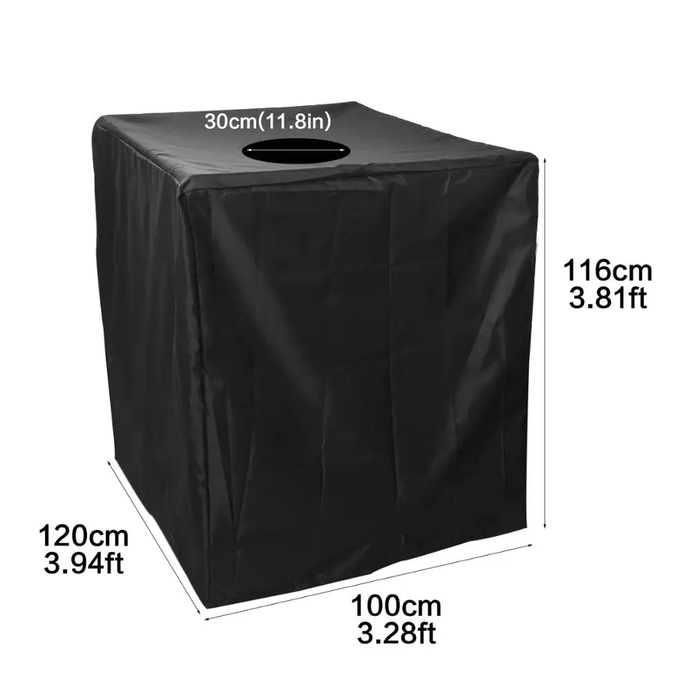 Черное дождевое водонепроницаемое покрытие для контейнера IBC 1000 л ведро хранения