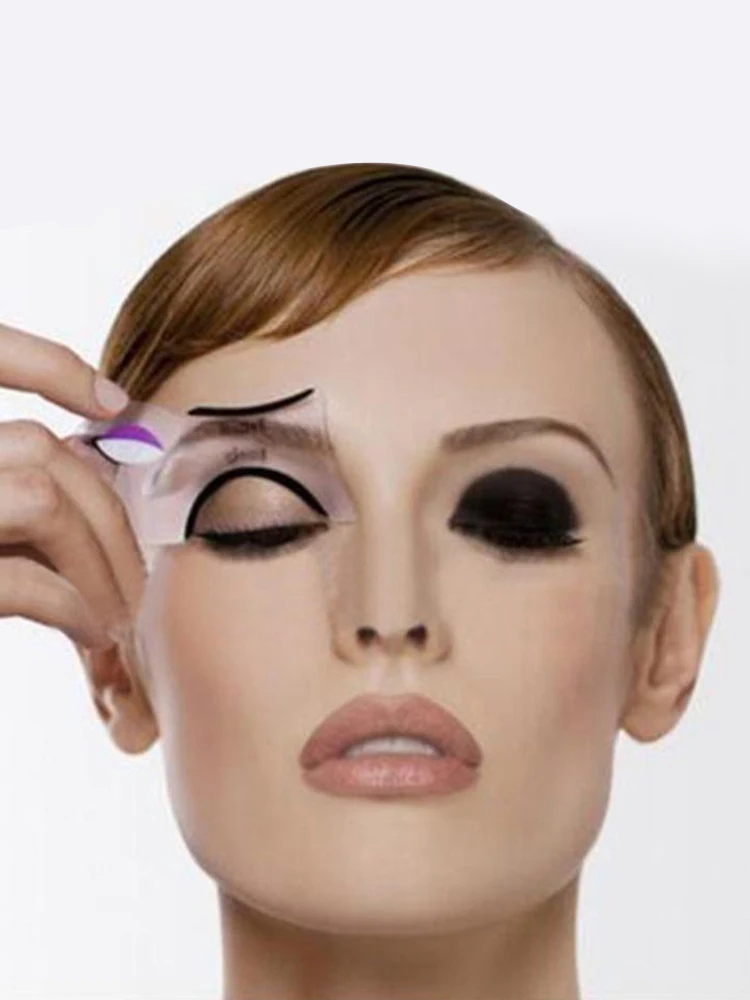 

Eyebrows Template Card Cat Eye Eyeliner Stencils Eyeliner Stencil Models Template Shaping Tools Eye Shadow Makeup Tool TLSM