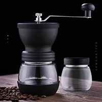 manual coffee machine hand cranked coffee bean grinder household crushing free sealed jar