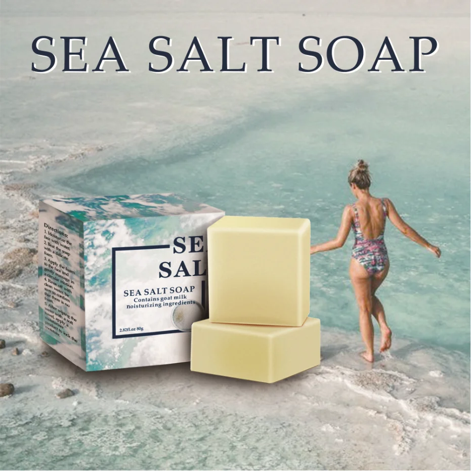 Морская соль мыло для удаления прыщей поры акне терапии морская очиститель