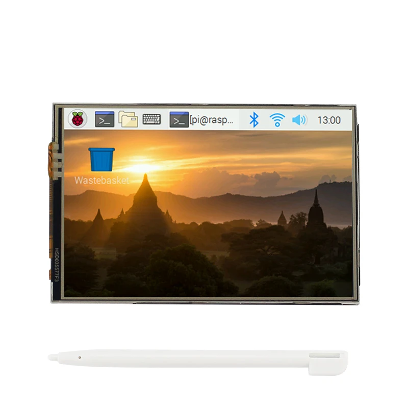 3,5 дюймовый Raspberry Pi 3 Model B+ сенсорный экран 480*320 ЖК-дисплей+ стилус+ ABS чехол для Raspberry Pi 4 Модель B/3B+/3B