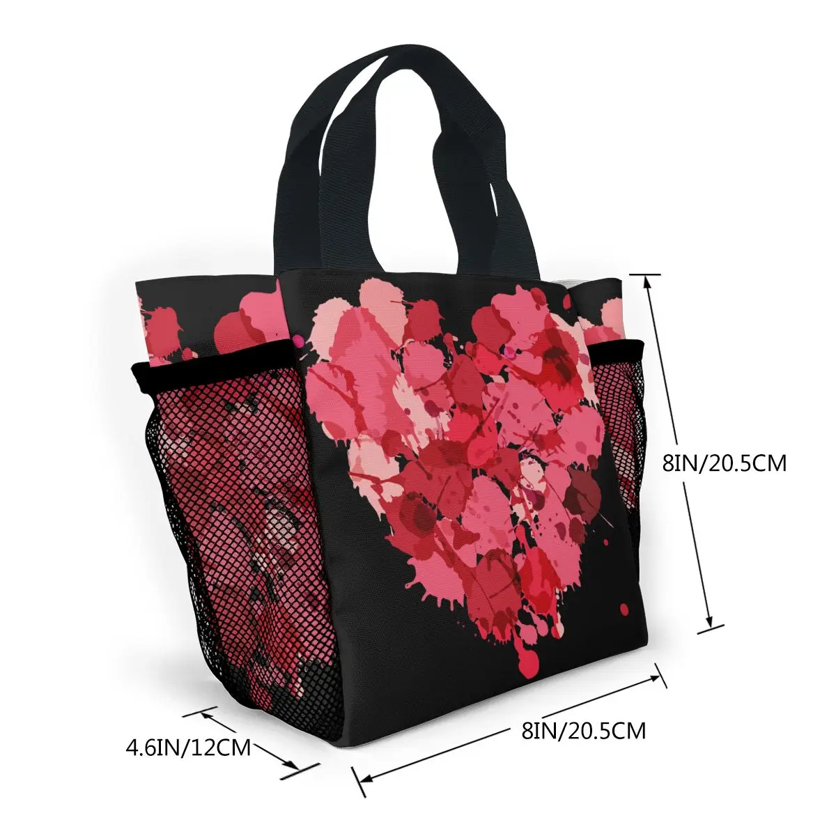 Портативная сумка для ланча чехол пикника с рисунком сердца рабочая бенто женщин