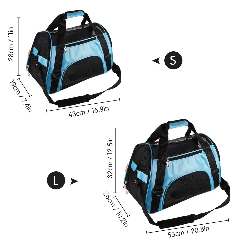 

Soft-Sided Carriers Portable Pet Bag Breathable Cat Carrier Bag Outgoing Travel Breathable Pets Dog Cat Handbag Pet Supplies