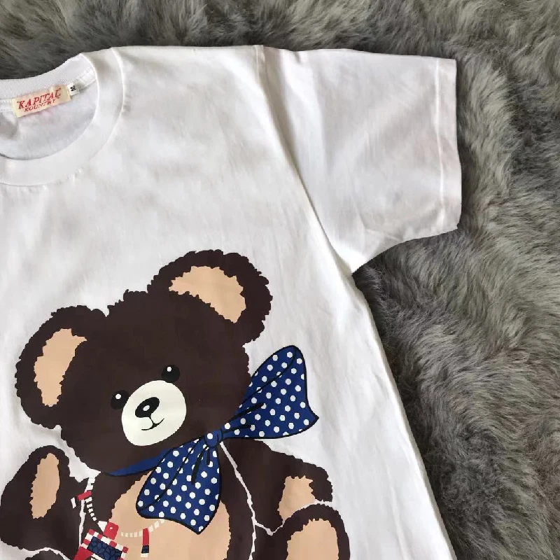 

High Quality Bears KAPITAL T-shirt Men Women Summer Style Fashion Casual Top Tees T Shirts