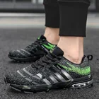 Мужские кроссовки на шнуровке, летняя дышащая сетчатая повседневная обувь на платформе, мужские кроссовки для тенниса