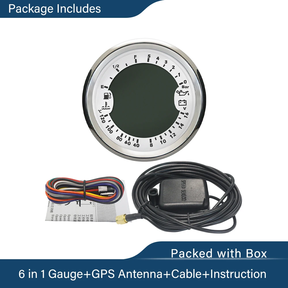 85 мм 6 в 1 цифровой многофункциональный манометр Спидометр Тахометр Датчик