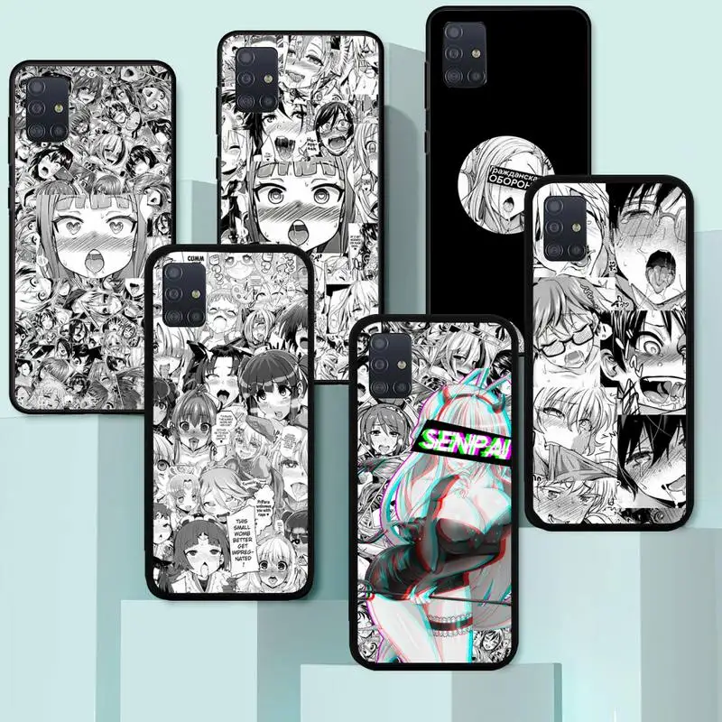 

Ahegao manga girl Shockproof Phone Case For Xiaomi Redmi Note10 Note9 Note8 5A 7 6 8 4 6 S PRO MAX Fundas Cover