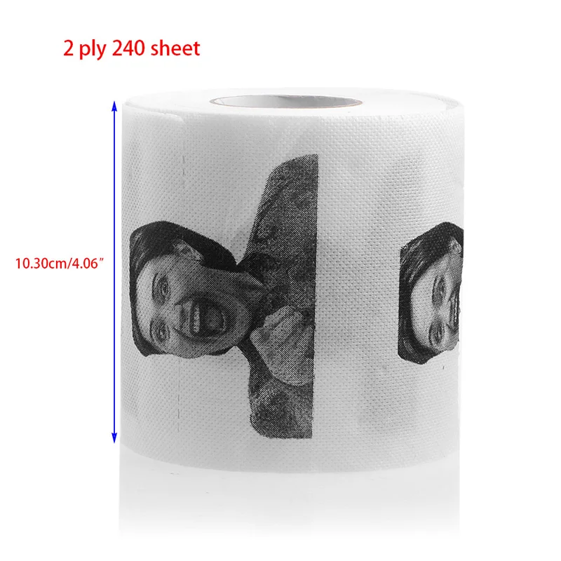 

Hillary Clinton Donald Trump Dollar Humour Toilet Paper Gift Dump Funny Gag Roll Q81B