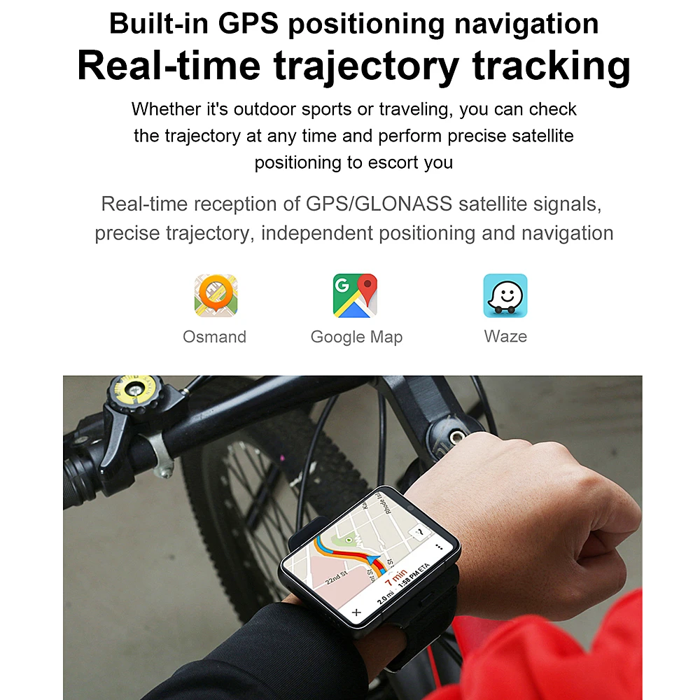 

2021 4G Android 9.0 Smart Watch Phone 2.88" Big Display 2300mAh 4G+64GB 1300MP Quad Core GPS Bluetooth Smartwatch Heart Rate