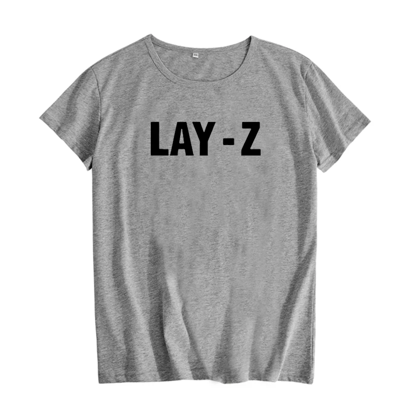 Футболка lazy Lay Z забавная с принтом лозунг tumblr модная футболка надписью женская