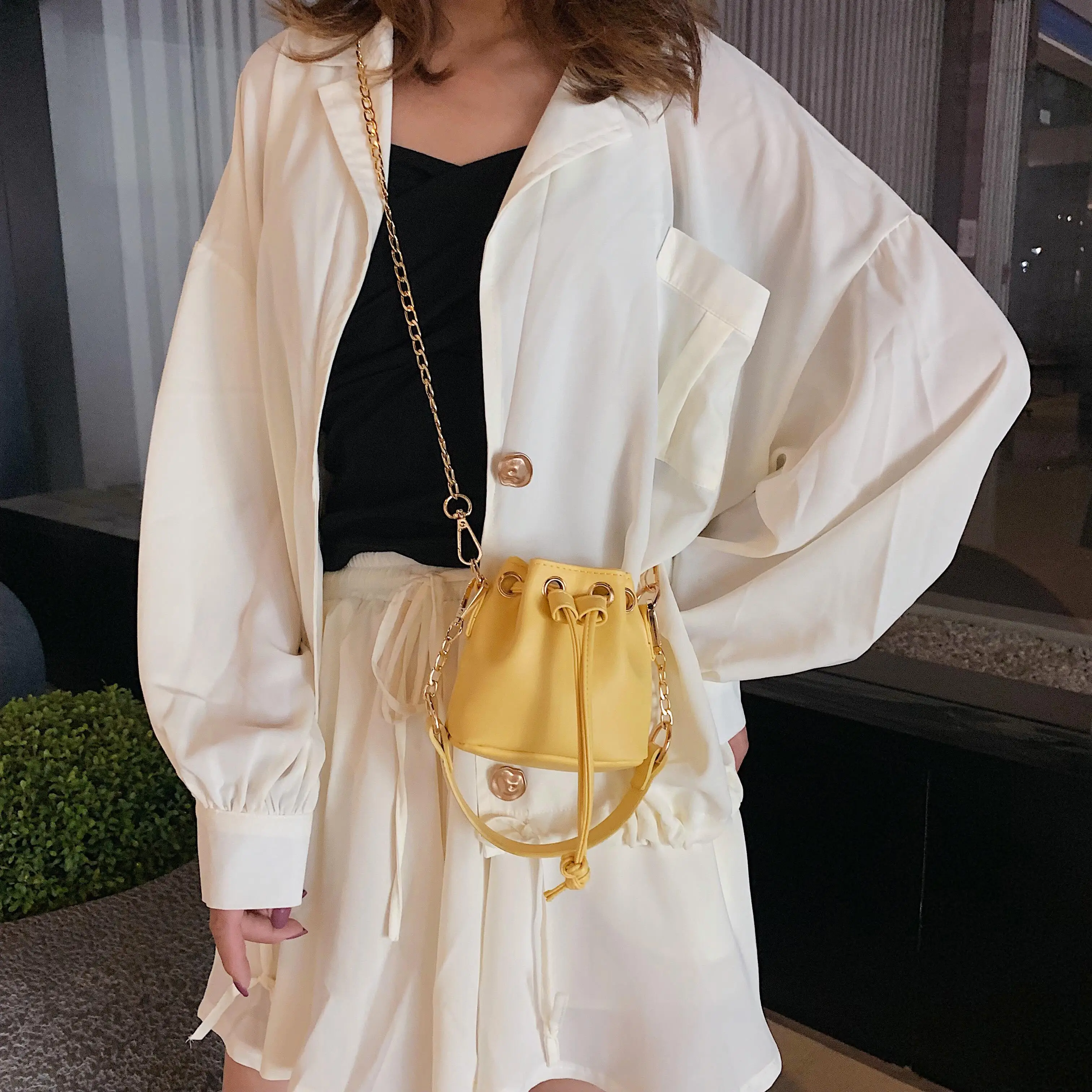 Kopen Mini Pu Lederen Emmer Tassen Voor Vrouwen 2020 Chain Crossbody Tassen Vrouwelijke Schouder Messenger Bag Dames Lippenstift Organizer