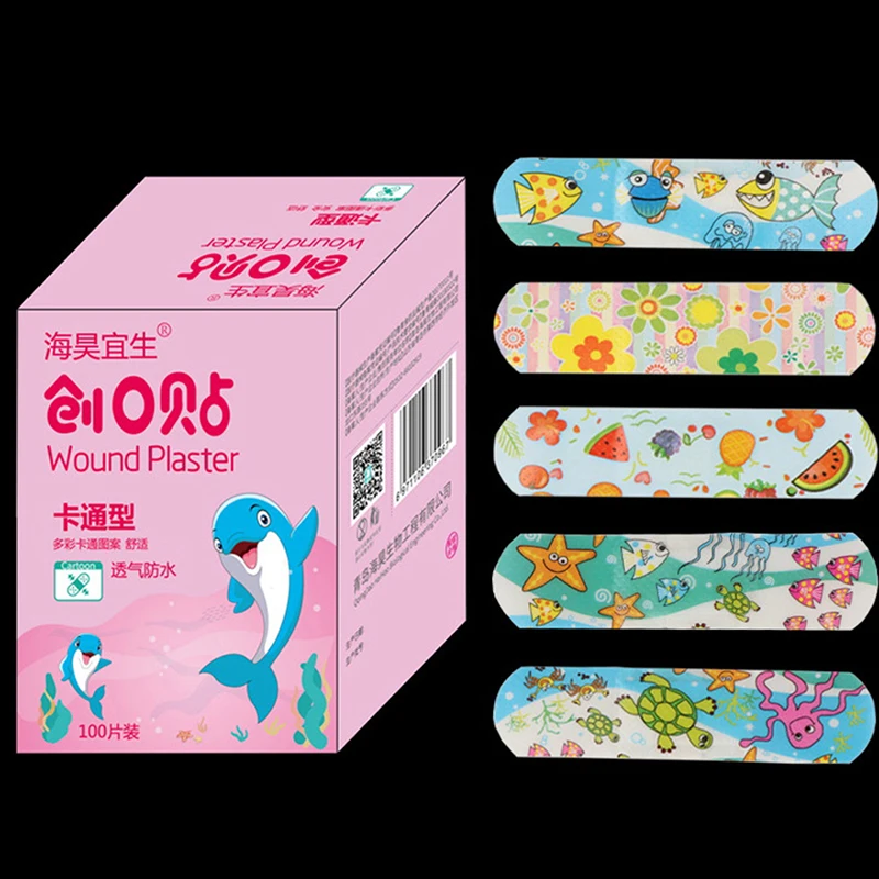 

Cute Cartoon Children Band Aid Waterproof Breathable Adhesive Bandages First Aid Emergency Hemostatic Sterile Stickers for Kids