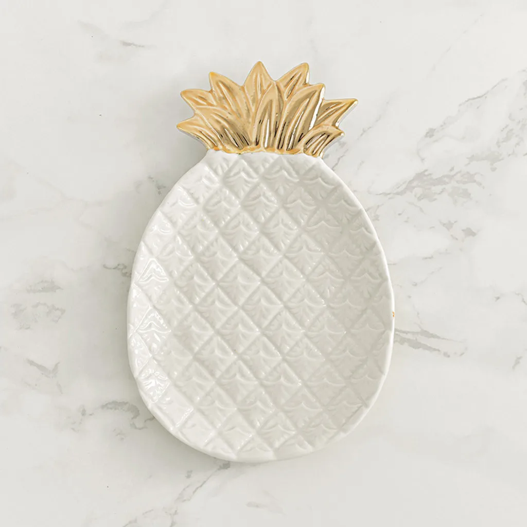 Королевский дворец поделки десерты фрукты тарелка для ювелирных изделий Золотая