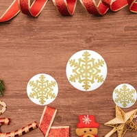christmas decoration snowflake floor sticker santa gift wall sticker diy round cartoon sticker 2022 new year xmas home decor