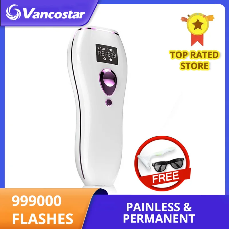 

LCD IPL Epilator Laser Hair Removal 999990 Flash for Women Men Home Permanent Painless Bikini Trimmer Electric depilador