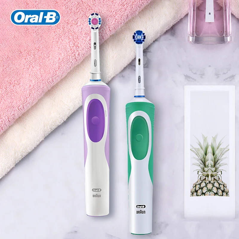 Зубная щетка Oral B аккумуляторная с 8 насадками и футляром для хранения - купить по