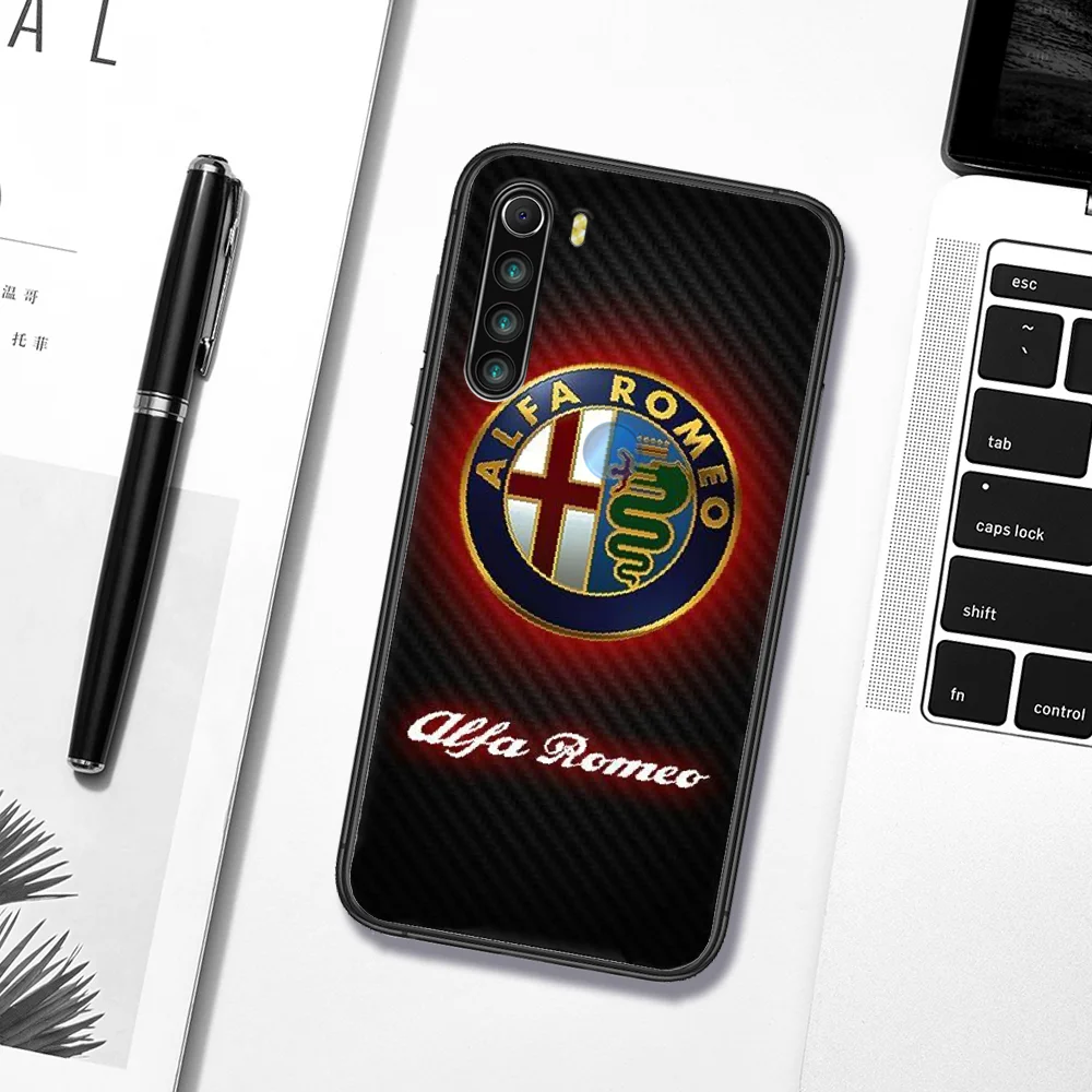 

Alfa romeo Giulietta Car Logo Phone Case Cover Hull For XIAOMI Redmi 8 9 9C Note 6 7 8 9 9S K20 K30 K40 Pro Plus black Back