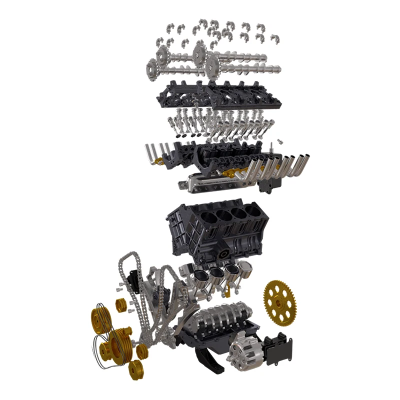 Модель в сборе пазл цельнометаллическая 3D металлическая сборка V8 модель