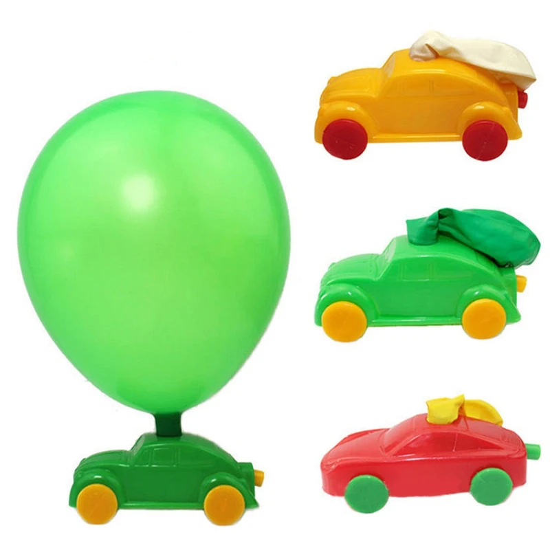 

Children Gifts Aerodynamic Forces Inflatable Balloons Car Toy Funny Inertial Power Reminiscent Balloon Car Toys Random Color