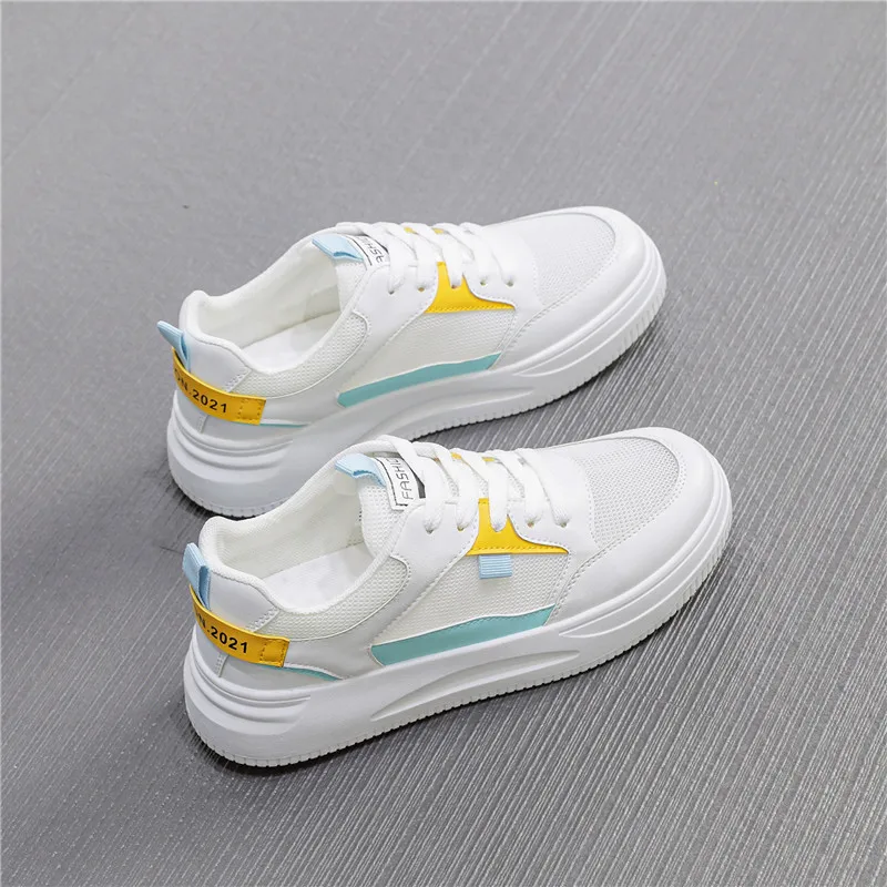 

Women's Chunky Sneakers Thick Bottom Platform Vulcanize Shoes Fashion Breathable Casual Running Shoe for Woman Female 2021