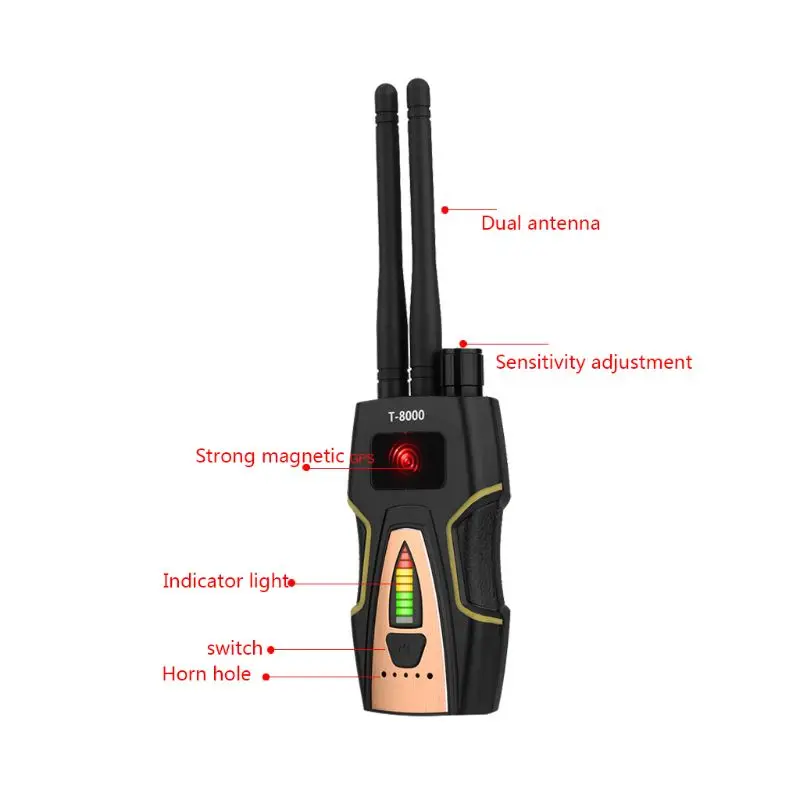 T8000 Анти-шпион беспроводной RF сигнал детектор GSM камера искатель монитор gps сканер