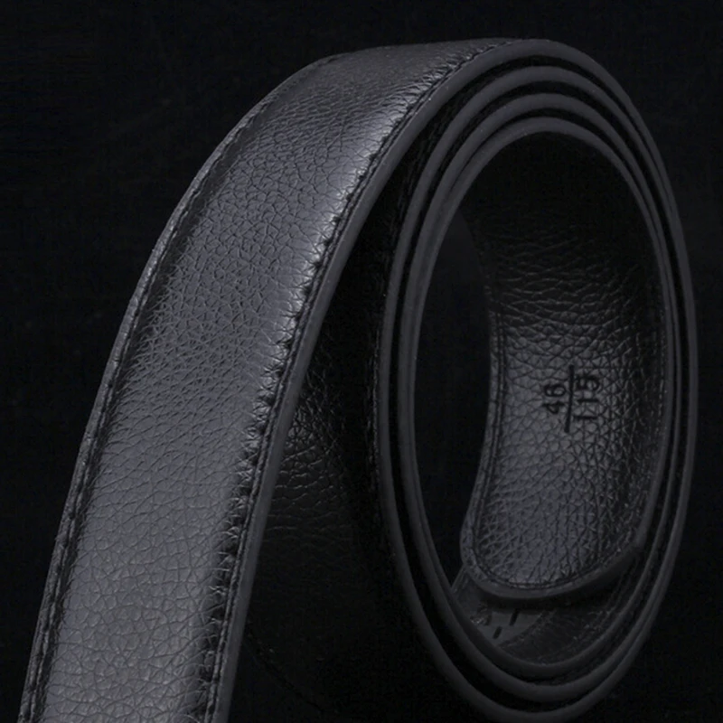 

1PCS No Buckle Wide Leather Automatic Belt Body Strap Without Buckle Belts Men Good Quality Male Belts