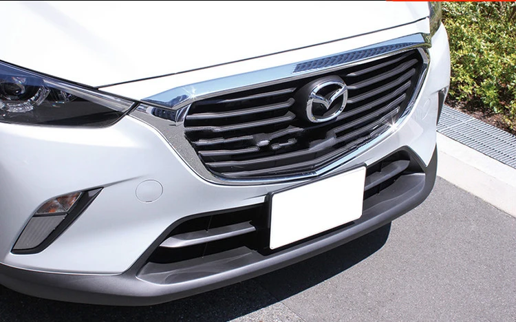 Аксессуары KOUVI для Mazda CX 3 CX3 2015 2016 2017 2018 19 ABS Хромированная передняя решетка капота