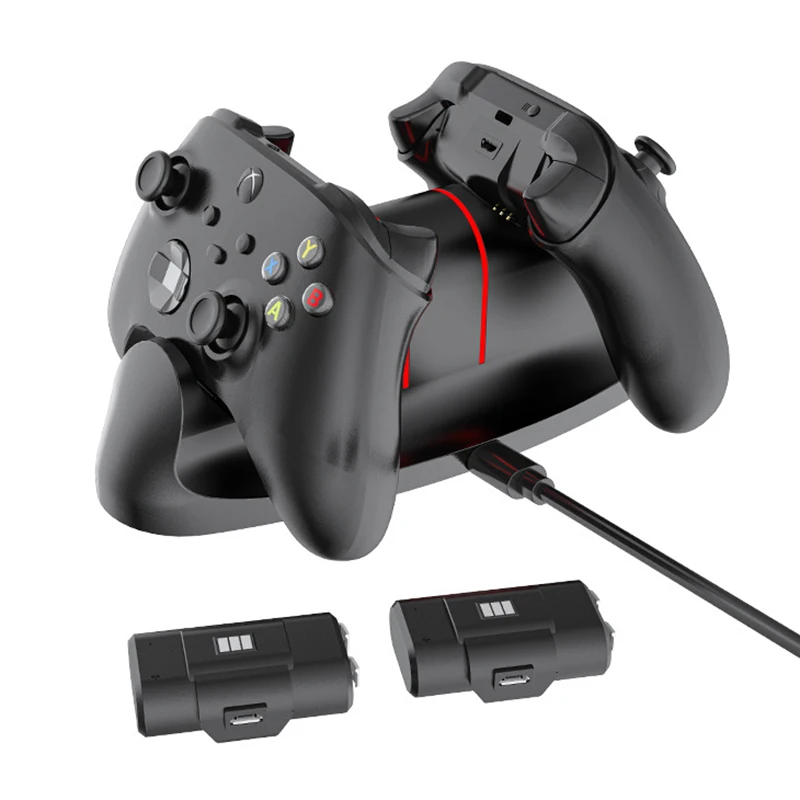

SEC Dual USB Handle Fast Charging Dock Station Stand Charger For -Xbox Series S/X For -Xbox One Game Controller Joypad Joystick